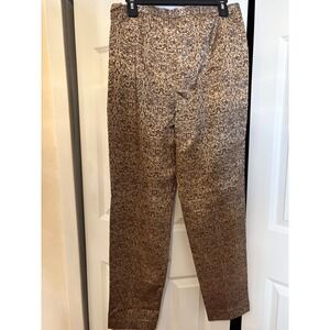 VTG 90s AGB Byer California Brown Baroque Print Pants - Made in Macau -‎ Size 12